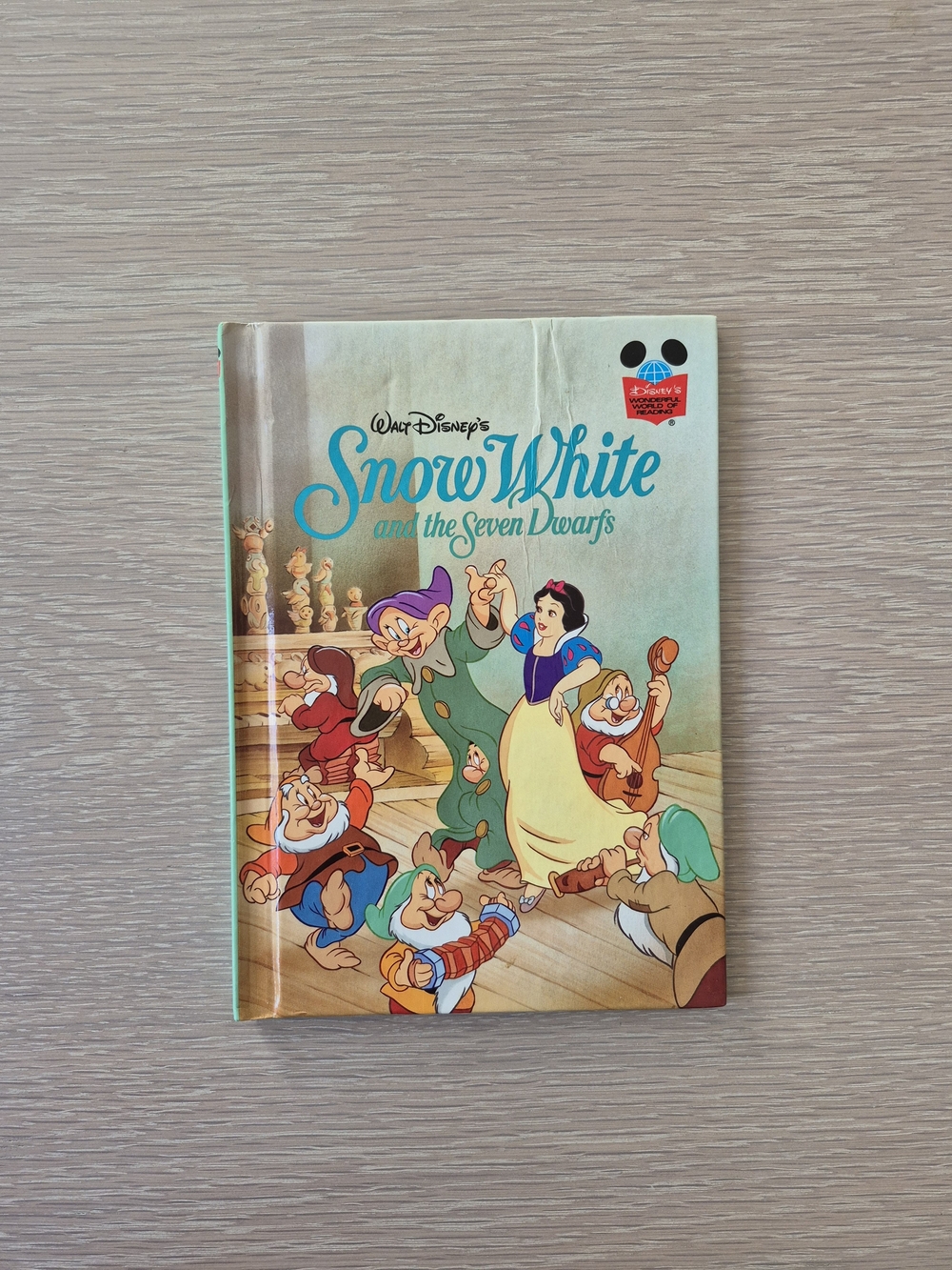 Vintage Walt Disney Snow White and the Seven Dwarfs Hardcover - Teal Hardcover
